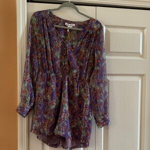 BCBGeneration Multicolor Floral Romper